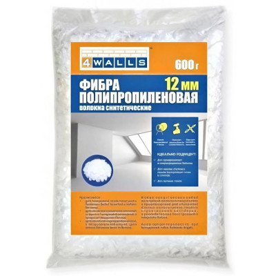 Фибра полипропиленовая FBV002V 12мм 600г 4WALLS