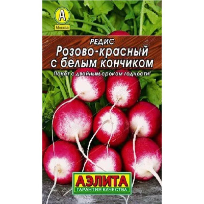 Семена редис Розово-Красный с белым кончиком 3г Аэлита