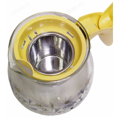 Чайник заварочный стекло AGNESS Васильки 0,9л 885-111-4