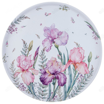 Поднос сервировочный Аgness Ирисы 33х2,1см 898-208