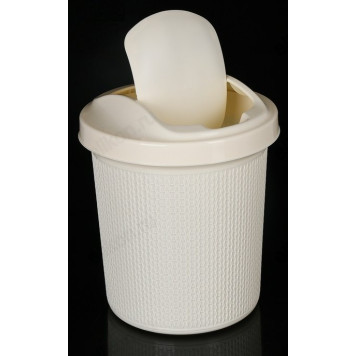 Ведро для мусора 12л AJUR айвори-1