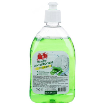 Средство для мытья посуды AKTIV, алоэ-вера/лимон, 500мл,арт.см-2370,см-2371,1526.-п,137-1