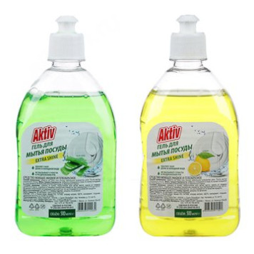Средство для мытья посуды AKTIV, алоэ-вера/лимон, 500мл,арт.см-2370,см-2371,1526.-п,137