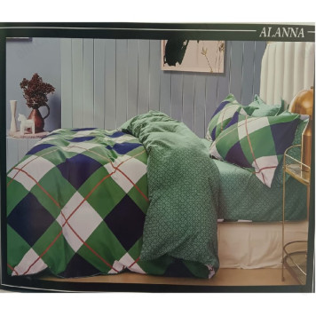 Набор для сна Аланна 1,5 спальный Сатин простыня на резинке-2