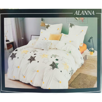 Набор для сна Аланна 1,5 спальный Сатин простыня без резинки.-1