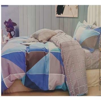 Набор для сна Аланна 2,0 спальный Сатин простыня без резинки.-1