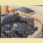 Набор для сна Аланна 2,0 спальный Сатин простыня без резинки.