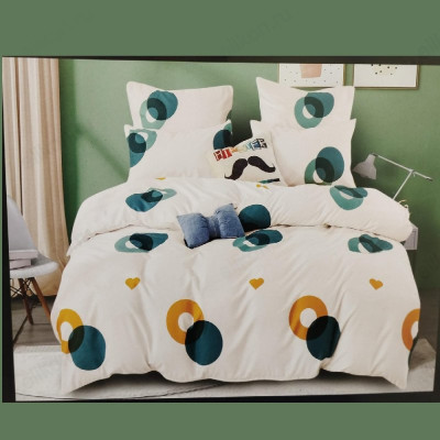 Набор для сна Аланна евро Сатин простыня без резинки.