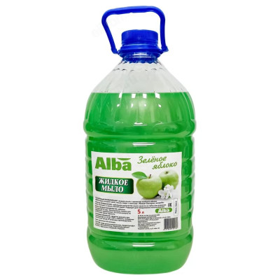 Жидкое мыло Alba Зеленое яблоко, 5 л