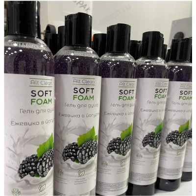 Гель для душа Soft Foam Ежевика в йогурте Alt Clean, 350 мл-1