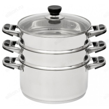 Мантоварка стальная АЛТЫН ТРС d22см 3секции 8,5л индукционное дно