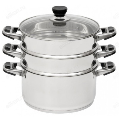 Мантоварка стальная АЛТЫН ТРС d22см 3секции 8,5л индукционное дно