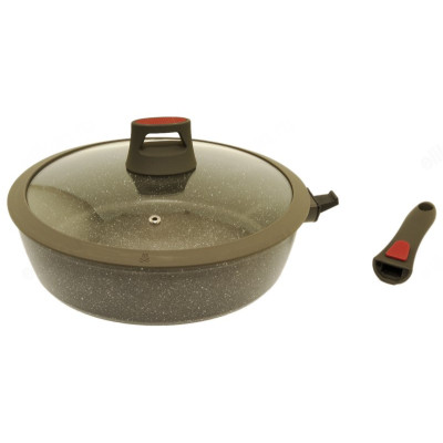 Сковорода AMERCOOK AC108302.26 с крышкой съемная ручка-1