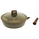 Сковорода AMERCOOK AC108302.26 с крышкой съемная ручка