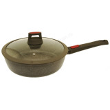 Сковорода AMERCOOK AC108302.26 с крышкой съемная ручка