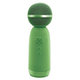 Микрофон-колонка Bluetooth AMFOX AM-MIC70, караоке, зеленая