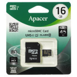 Карта MicroSD 16GB Apacer Class10+адаптер