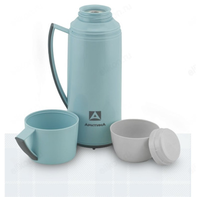 Термос стекло ARCTICA 1010-1000-CN 1л голубой-11