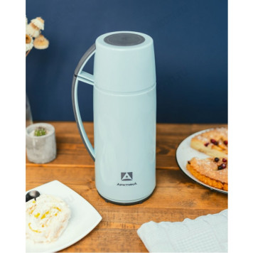 Термос стекло ARCTICA 1010-1000-CN 1л голубой-6