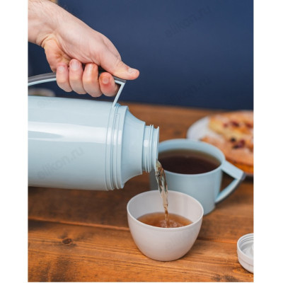 Термос стекло ARCTICA 1010-1000-CN 1л голубой-8