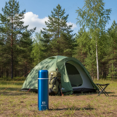 Термос металл ARCTICA 102-1000 синий-2