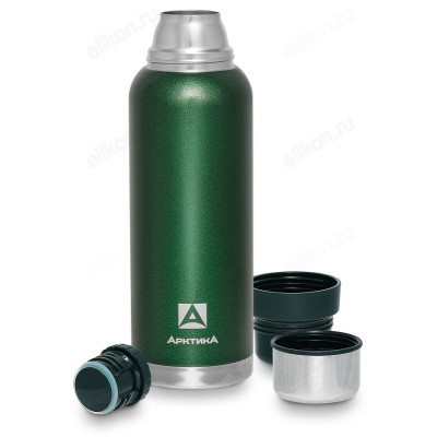 Термос металл ARCTICA 106-1200 зелёный 1,2л-1