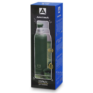 Термос металл ARCTICA 106-1200 зелёный 1,2л-3