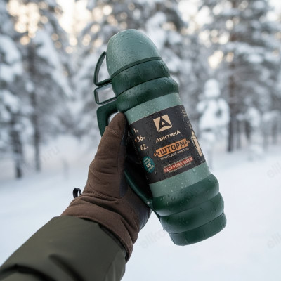 Термос металл ARCTICA Шторм 109-1000М-GN 1,0л зеленый-10