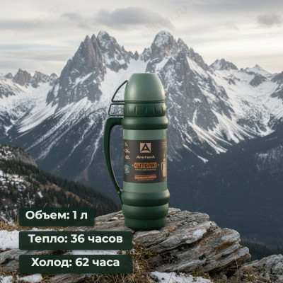 Термос металл ARCTICA Шторм 109-1000М-GN 1,0л зеленый