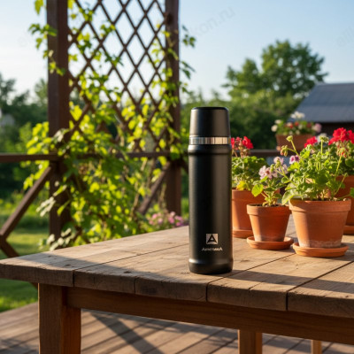 Термос металл ARCTICA 111-600-BKT 600мл черный-10