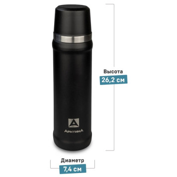 Термос металл ARCTICA 111-600-BKT 600мл черный-2