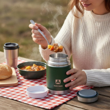 Термос металл пищевой ARCTICA 306-800А 0,8л зелёный-4
