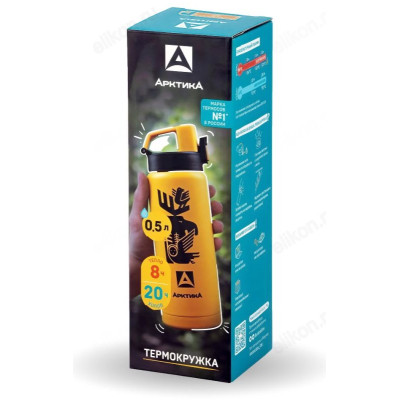 Термос-сититерм ARCTICA 702-500-YETEK 0,5л желтый, лось-3