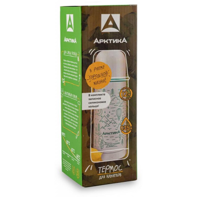 Термос (для напитков) 0.35л (белый) АРКТИКА 102-350-WH-4
