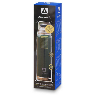 Термос с ситечком (для напитков) 0.9л (зеленый) АРКТИКА 106-900C GN-3