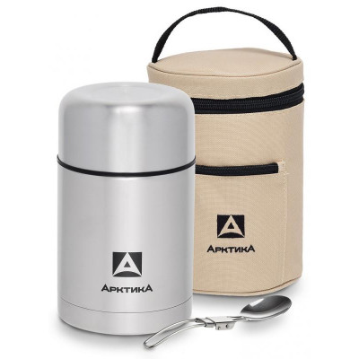 Термос для еды «» 0.75л с широким горлом, в чехле + складная ложка АРКТИКА 301-750А