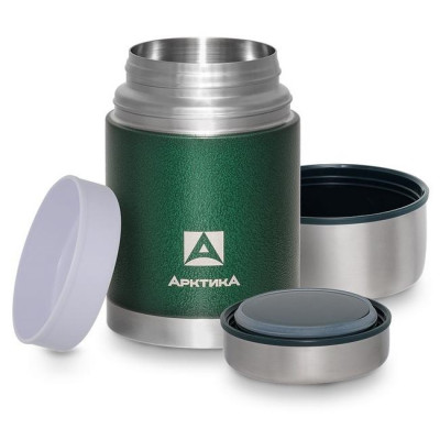 Термос для еды «» 0.8л с широким горлом, в чехле + складная ложка АРКТИКА 306-800А-GN-2