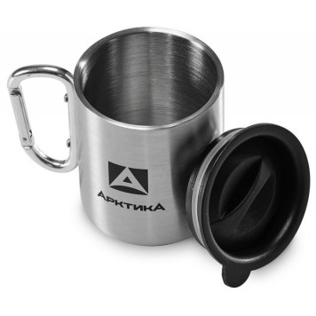 Термокружка невакуумная 300мл с карабином АРКТИКА 801-300К-1
