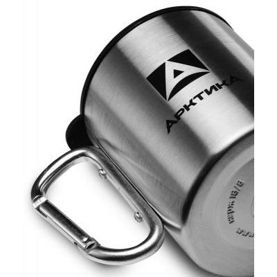 Термокружка невакуумная 300мл с карабином АРКТИКА 801-300К-2