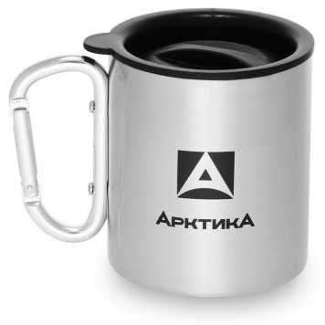 Термокружка невакуумная 350мл с карабином АРКТИКА 801-350К