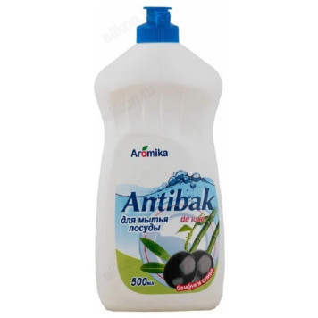 Средство для мытья посуды Aromika Antibak de Luxe Бамбук и олива, 500 мл
