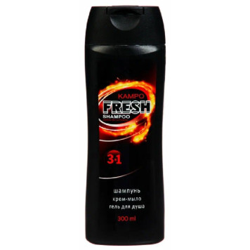 Шампунь для волос Aromika Fresh Campo, для мужчин 3в1, 300 мл