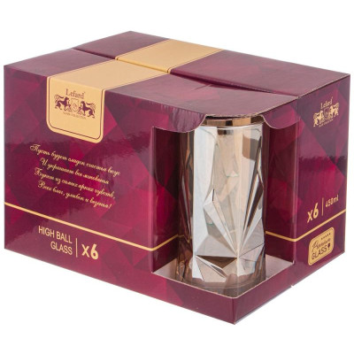 Набор стаканов из 6шт 'Roch' гречишный мед 450мл ARTI-M 194-922-1