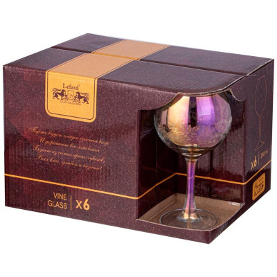 Набор фужеров из 6шт 'FLOWER' лиловая дымка 280мл ARTI-M 194-952-2