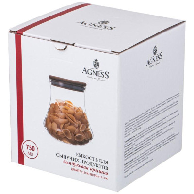 Емкость для сыпучих продуктов 750мл с бамбук.крышкой ARTI-M 250-141-1