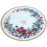 Тортовница вращающаяся 'Снегири' 32х2.5см ARTI-M 357-258