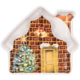 Тарелка Agness 'С Новым годом!' домик 23.5х19х2.5см ARTI-M 358-2104