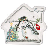 Тарелка Agness 'С Новым годом!' домик 23.5х19х2.5см ARTI-M 358-2106