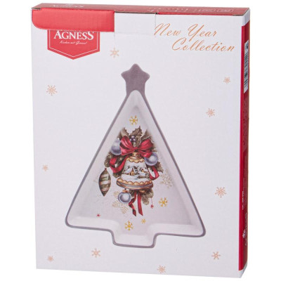 Блюдо Agness 'С Новым годом!' 26х20х3см (елка) ARTI-M 358-2114-1