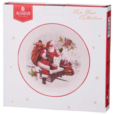 Тарелка закусочная Agness 'С Новым годом!' 21см ARTI-M 358-2136-1
